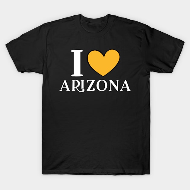 I Love Arizona State T-Shirt by BrightGift